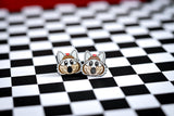 Handcrafted Wood Stud Earrings- KC Wolf