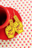 Handcrafted Wood Earrings- Hollow KC Arrowhead
