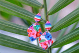 Handcrafted Polymer Clay Earrings- Vibrant Floral