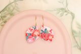 Handcrafted Polymer Clay Earrings- Pink Floral