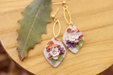 Handcrafted Polymer Clay Earrings- Autumn Flowers