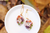 Handcrafted Polymer Clay Earrings- Autumn Flowers