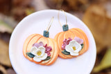 Handcrafted Polymer Clay Earrings- Autumn Flowers