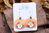 Handcrafted Polymer Clay Earrings- Autumn Flowers