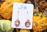 Handcrafted Polymer Clay Earrings- Autumn Flowers