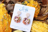 Handcrafted Polymer Clay Earrings- Autumn Flowers