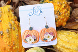 Handcrafted Polymer Clay Earrings- Autumn Flowers