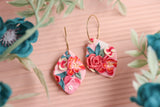 Handcrafted Polymer Clay Earrings- Pink Floral