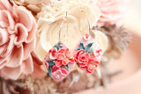 Handcrafted Polymer Clay Earrings- Pink Floral