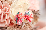 Handcrafted Polymer Clay Earrings- Pink Floral