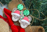 Hand-Painted Wood Earrings- Santa’s Reindeer