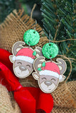 Hand-Painted Wood Earrings- Santa’s Reindeer