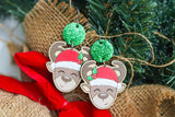 Hand-Painted Wood Earrings- Santa’s Reindeer