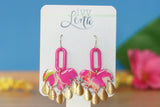 Handcrafted Polymer Clay Earrings- Fuchsia Fun