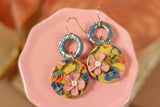 Handcrafted Polymer Clay Earrings- Fall Floral
