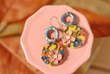 Handcrafted Polymer Clay Earrings- Fall Floral