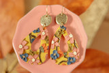Handcrafted Polymer Clay Earrings- Fall Floral