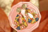 Handcrafted Polymer Clay Earrings- Fall Floral
