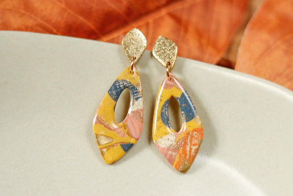 Handcrafted Polymer Clay Earrings- Fall Mix-Up