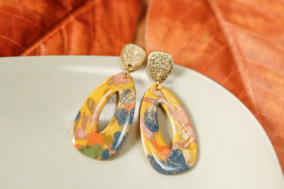 Handcrafted Polymer Clay Earrings- Fall Mix-Up