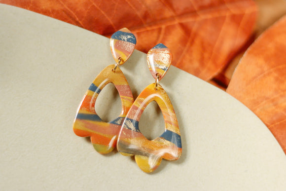 Handcrafted Polymer Clay Earrings- Fall Mix-Up