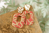 Handcrafted Polymer Clay Earrings- Terracotta & Gold