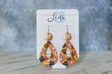Handcrafted Polymer Clay Earrings- Fall Floral