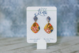 Handcrafted Polymer Clay Earrings- Fall Floral