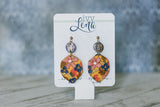 Handcrafted Polymer Clay Earrings- Fall Floral