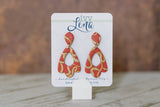 Handcrafted Polymer Clay Earrings- Terracotta & Gold