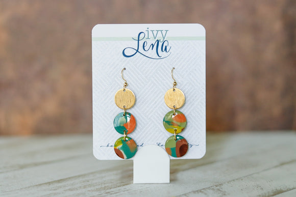 Handcrafted Polymer Clay Earrings- Fall Mix