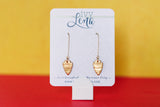 Handcrafted Polymer Clay Earrings- Tiny Arrowhead