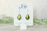 Handcrafted Polymer Clay Earrings- Pretty Green & Gold