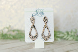 Handcrafted Polymer Clay Earrings- Leopard Print