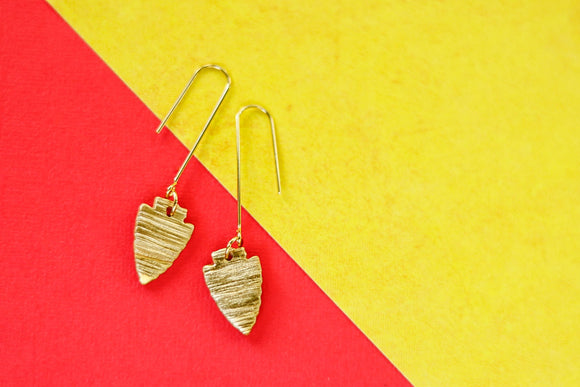Handcrafted Polymer Clay Earrings- Tiny Arrowhead