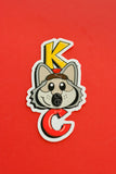 KC Wolf Cute Face Sticker