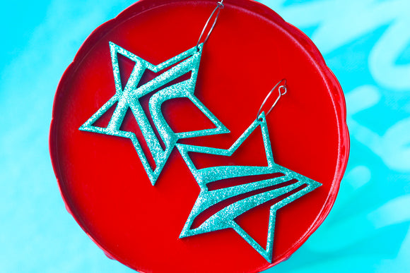 Handcrafted 3D Printed Earrings- KC Star