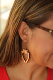 Handcrafted Wood Earrings- KC Football