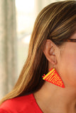 Handcrafted 3D Printed Earrings-KC Football