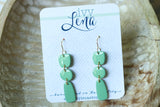 Handcrafted Polymer Clay Earrings- Green