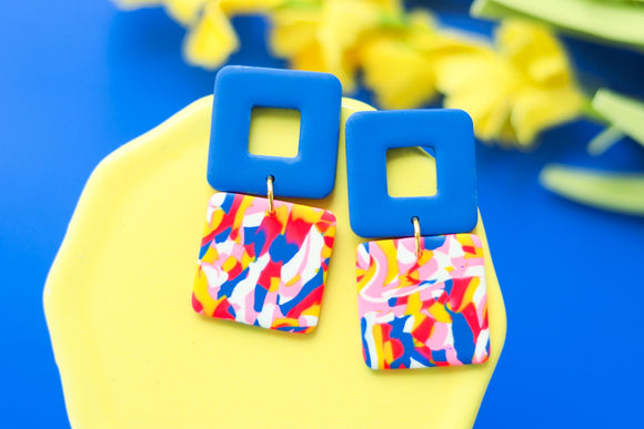Handcrafted Polymer Clay Earrings- Color