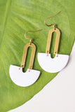 Handcrafted Polymer Clay Earrings- White