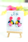 Handcrafted Polymer Clay Earrings- Floral