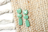 Handcrafted Polymer Clay Earrings- Green