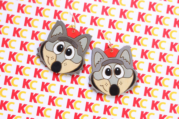 Handcrafted Wood Earrings- KC Wolf