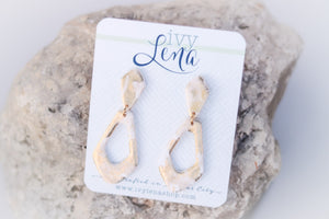 Handcrafted Polymer Clay Earrings- Gold Mix