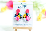 Handcrafted Polymer Clay Earrings- Floral