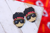 Handcrafted Wood Earrings- Mahomes