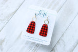Handcrafted Polymer Clay Earrings- Plaid