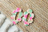 Handcrafted Polymer Clay Earrings- Pink & Green